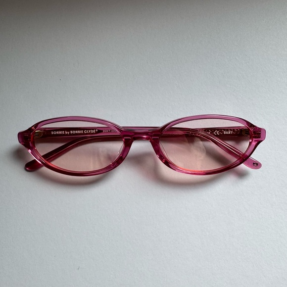 BONNIE CLYDE Pink Tinted Oval Glasses - Picture 5 of 7